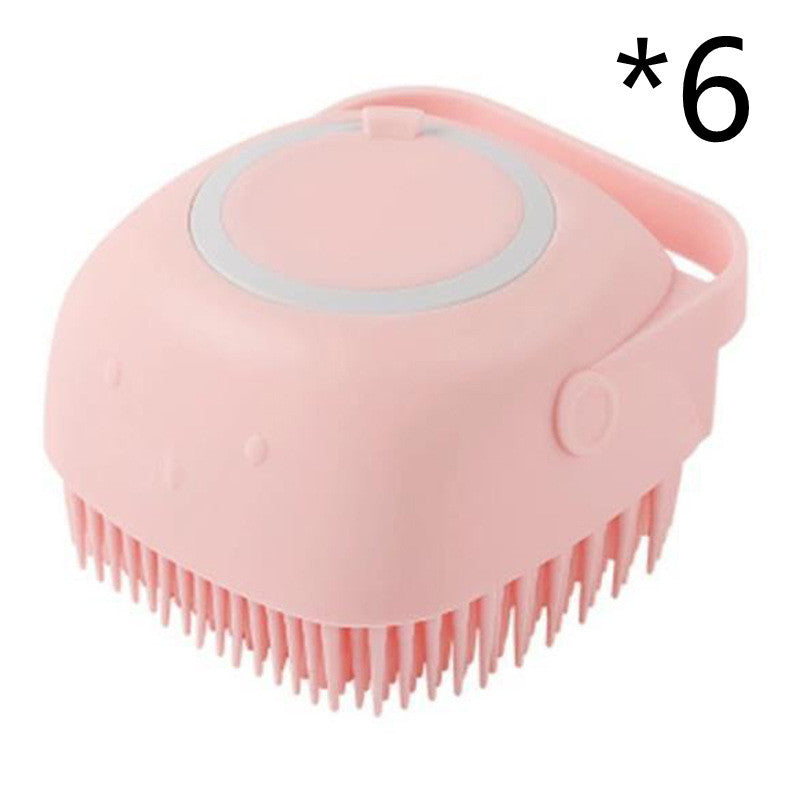 Silicone Dog Bath Massage Gloves Brush Pet Cat Bathroom