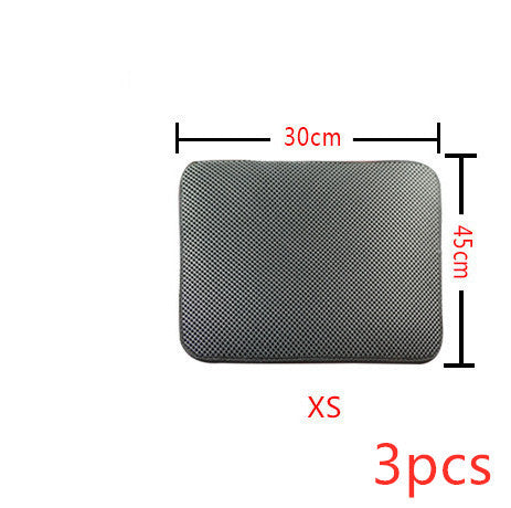 Double Layer Cat Litter Mat Trapping Pad for Clean Floors and Comfort
