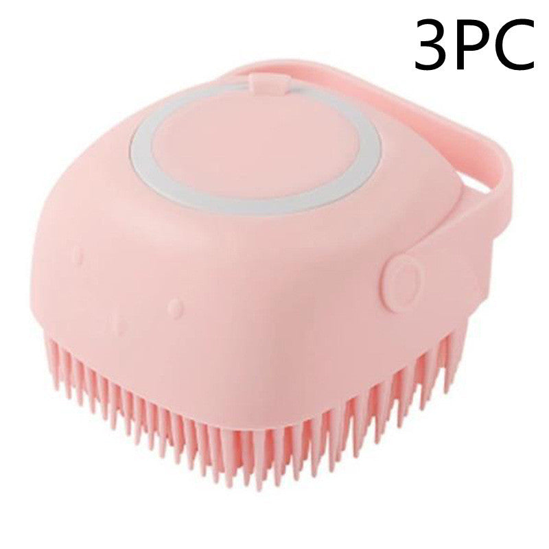 Silicone Dog Bath Massage Gloves Brush Pet Cat Bathroom