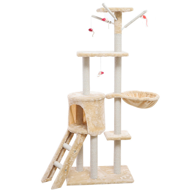 Cat Climber and Cat House Tower for Indoor Cats with Scratching Posts