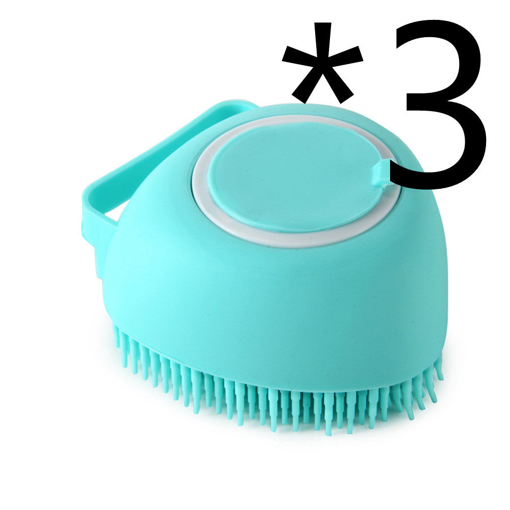 Silicone Dog Bath Massage Gloves Brush Pet Cat Bathroom