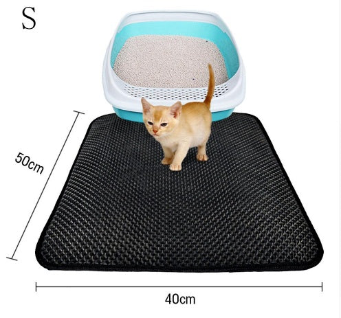 Double Layer Cat Litter Mat Trapping Pad for Clean Floors and Comfort
