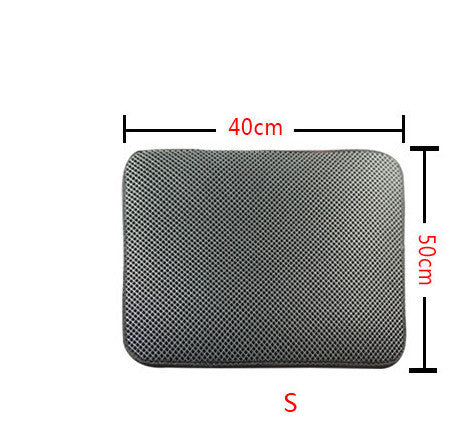 Double Layer Cat Litter Mat Trapping Pad for Clean Floors and Comfort