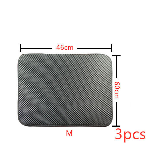 Double Layer Cat Litter Mat Trapping Pad for Clean Floors and Comfort