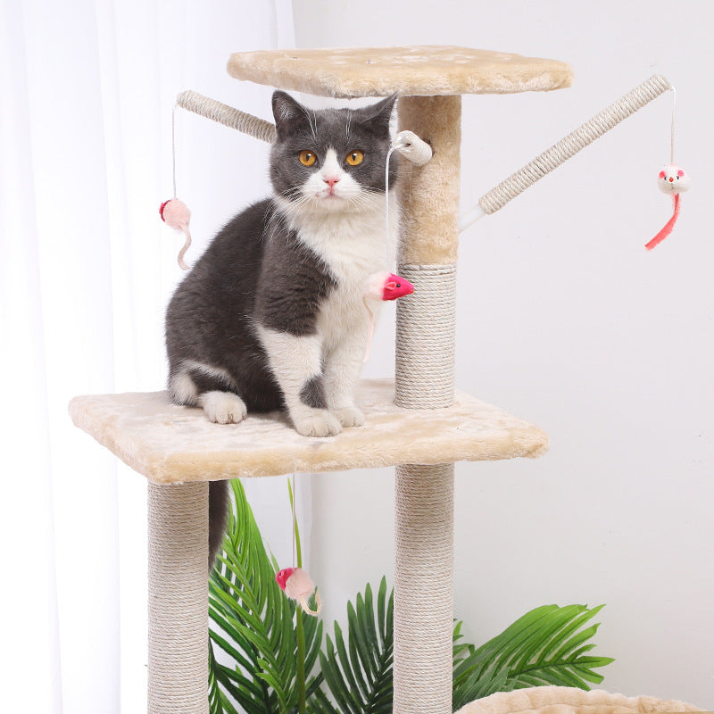 Cat Climber and Cat House Tower for Indoor Cats with Scratching Posts
