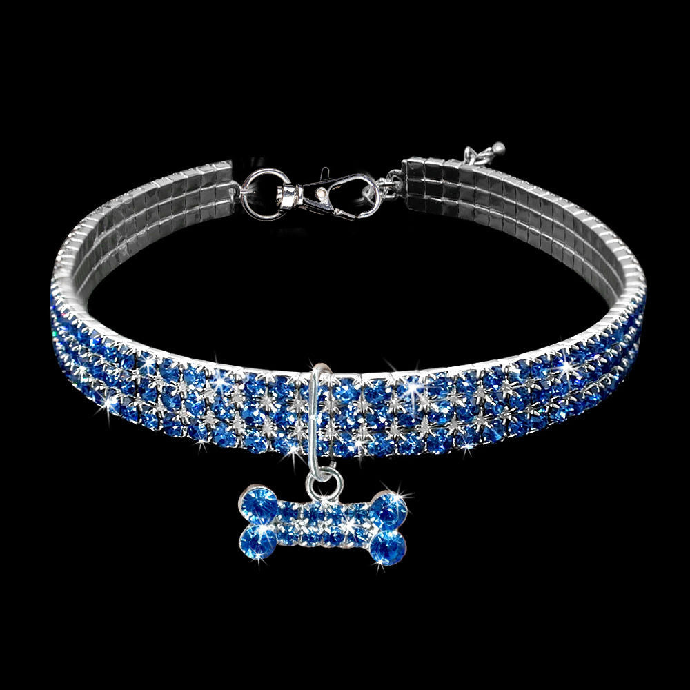 Bling Rhinestone Dog Collar Crystal Puppy Chihuahua Pet