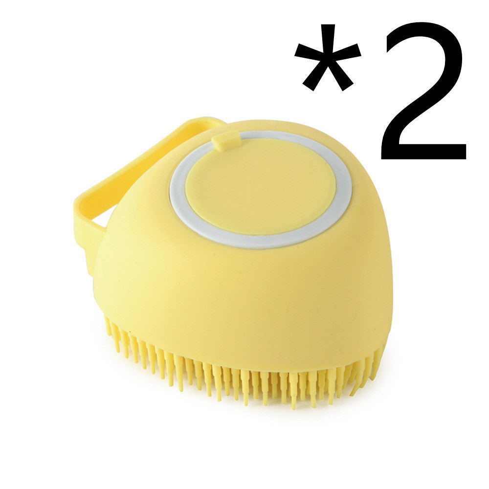 Silicone Dog Bath Massage Gloves Brush Pet Cat Bathroom