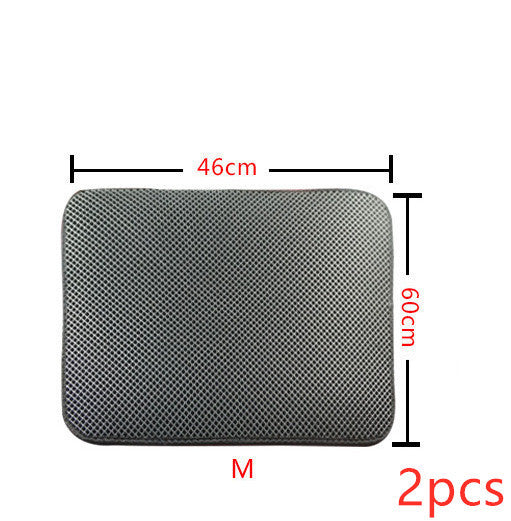 Double Layer Cat Litter Mat Trapping Pad for Clean Floors and Comfort