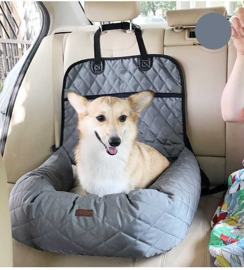 2 In 1 Pet Dog Carrier Folding Car Seat Pad Thickened