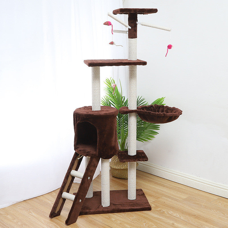 Cat Climber and Cat House Tower for Indoor Cats with Scratching Posts