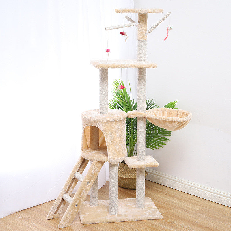 Cat Climber and Cat House Tower for Indoor Cats with Scratching Posts