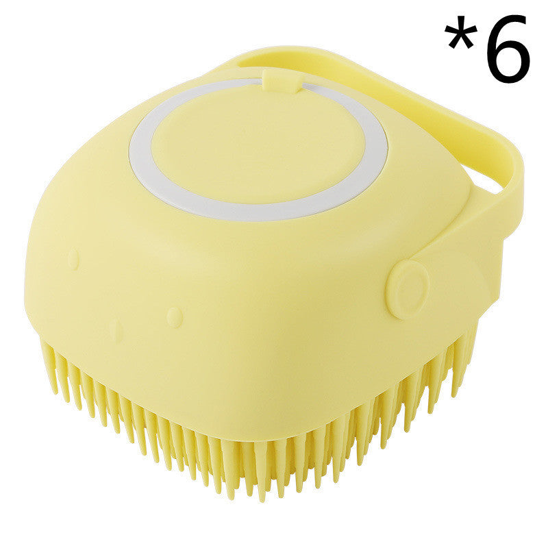 Silicone Dog Bath Massage Gloves Brush Pet Cat Bathroom