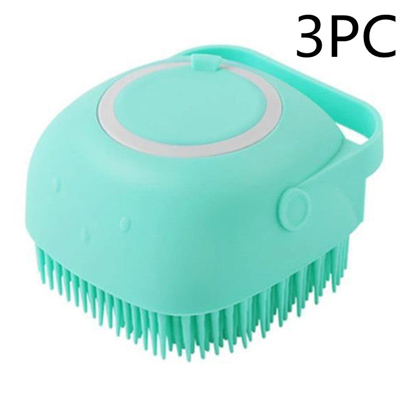 Silicone Dog Bath Massage Gloves Brush Pet Cat Bathroom