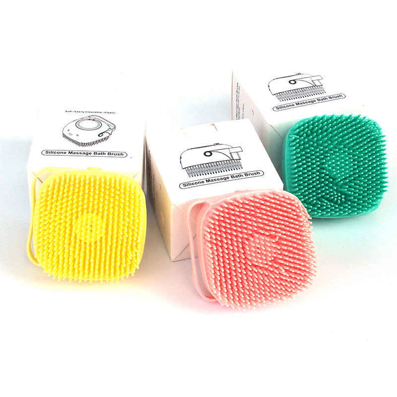 Silicone Dog Bath Massage Gloves Brush Pet Cat Bathroom