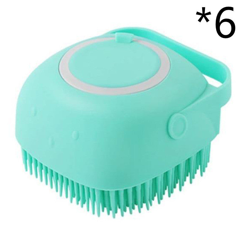 Silicone Dog Bath Massage Gloves Brush Pet Cat Bathroom