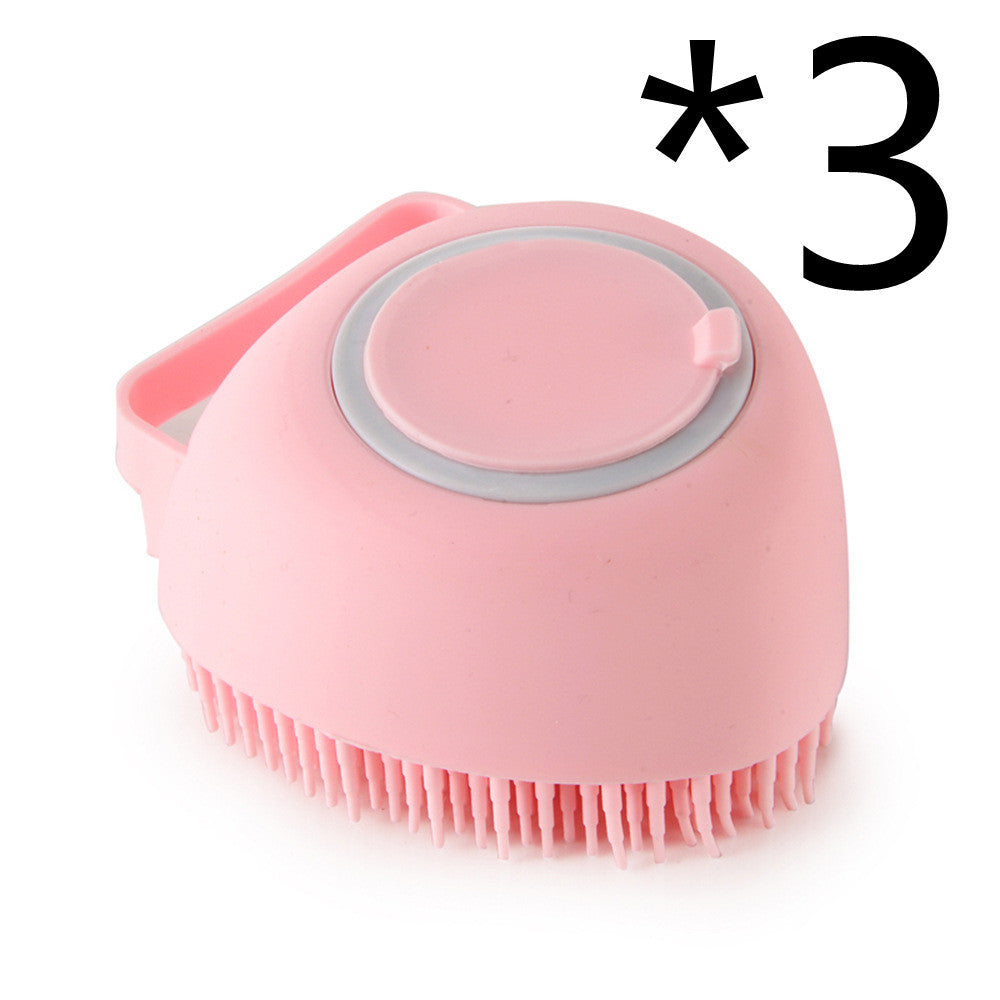 Silicone Dog Bath Massage Gloves Brush Pet Cat Bathroom