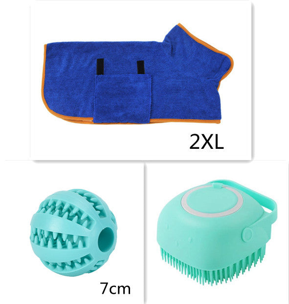 Silicone Dog Bath Massage Gloves Brush Pet Cat Bathroom