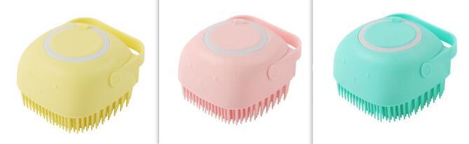 Silicone Dog Bath Massage Gloves Brush Pet Cat Bathroom