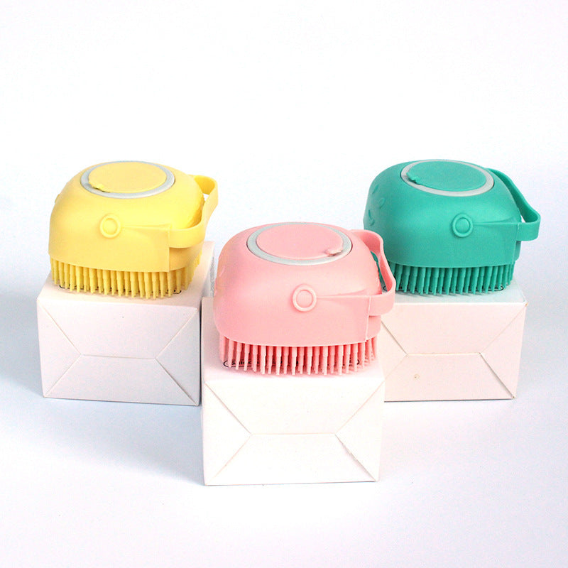 Silicone Dog Bath Massage Gloves Brush Pet Cat Bathroom