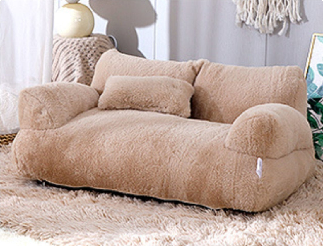 Luxury Cat Bed Sofa Plush Winter Nest for Small Dogs and Cats