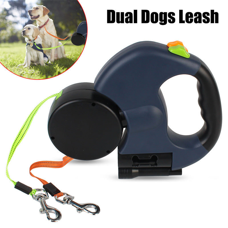Retractable Dog Leash For Small Dogs Reflective Dual Leash