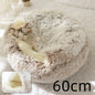 2 in 1 Dog and Cat Bed Round Plush Winter House Soft Warm Pet Bed