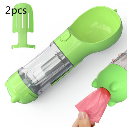 Pet Water Bottle Feeder Bowl Garbage Bag Storage Portable