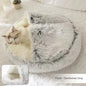 2 in 1 Dog and Cat Bed Round Plush Winter House Soft Warm Pet Bed