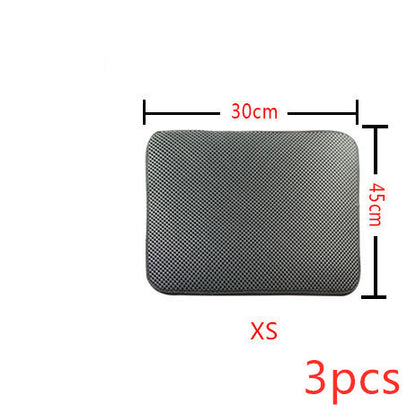 Double Layer Cat Litter Mat Trapping Pad for Clean Floors and Comfort