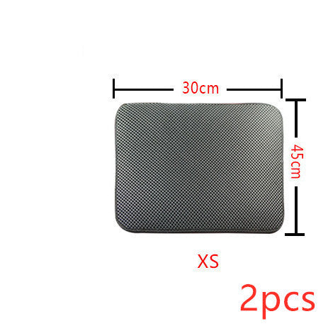 Double Layer Cat Litter Mat Trapping Pad for Clean Floors and Comfort