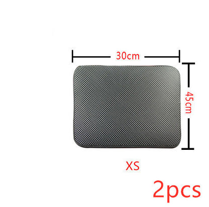Double Layer Cat Litter Mat Trapping Pad for Clean Floors and Comfort