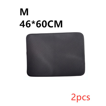 Double Layer Cat Litter Mat Trapping Pad for Clean Floors and Comfort