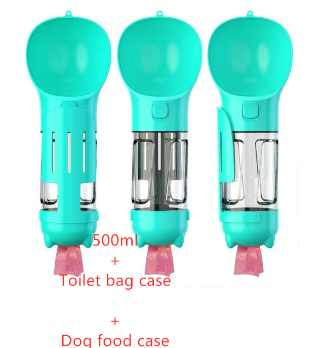 Pet Water Bottle Feeder Bowl Garbage Bag Storage Portable