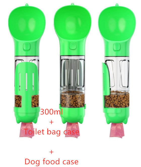 Pet Water Bottle Feeder Bowl Garbage Bag Storage Portable