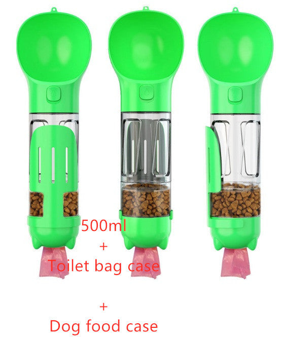 Pet Water Bottle Feeder Bowl Garbage Bag Storage Portable