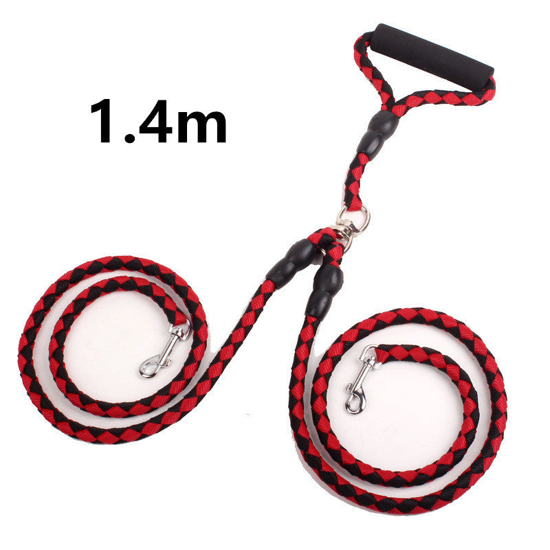 Double-Ended Traction Rope For Walking The Dog Hand-Double
