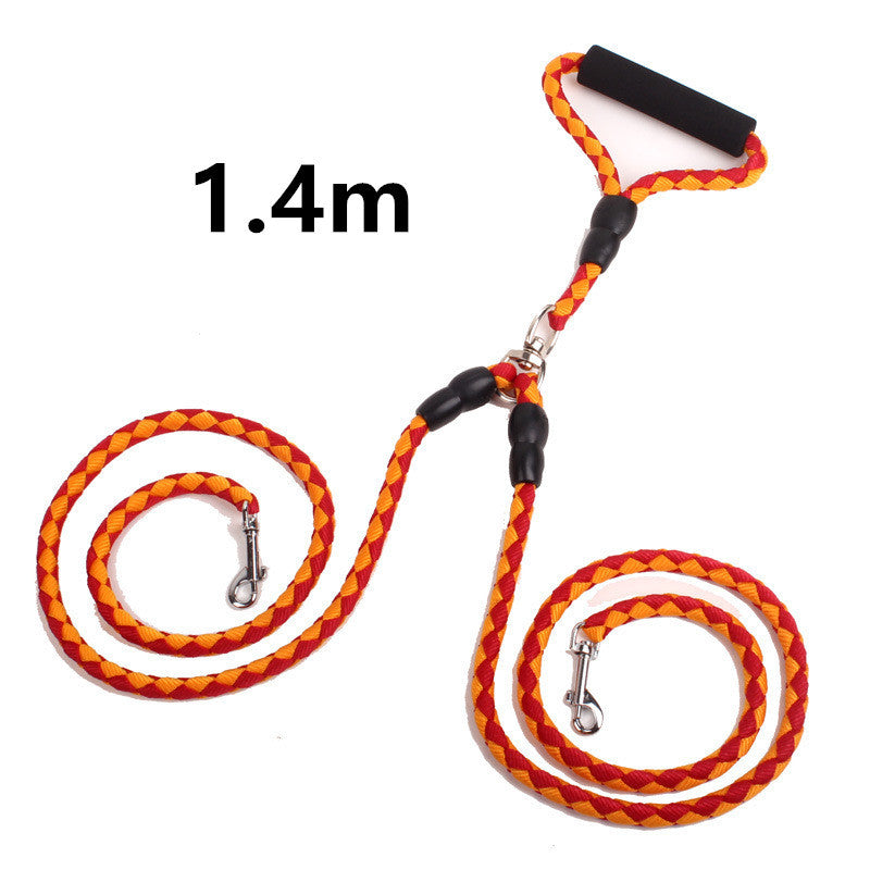 Double-Ended Traction Rope For Walking The Dog Hand-Double
