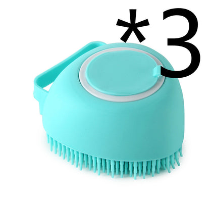 Silicone Dog Bath Massage Gloves Brush Pet Cat Bathroom