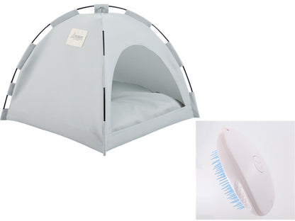 Cat Tent Cooling Mat Dog House with Cushion Pet Bed for Cats and Dogs