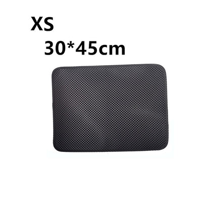 Double Layer Cat Litter Mat Trapping Pad for Clean Floors and Comfort