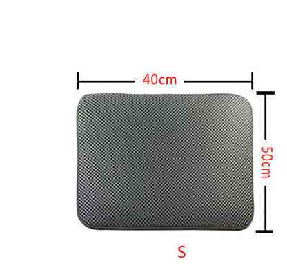 Double Layer Cat Litter Mat Trapping Pad for Clean Floors and Comfort