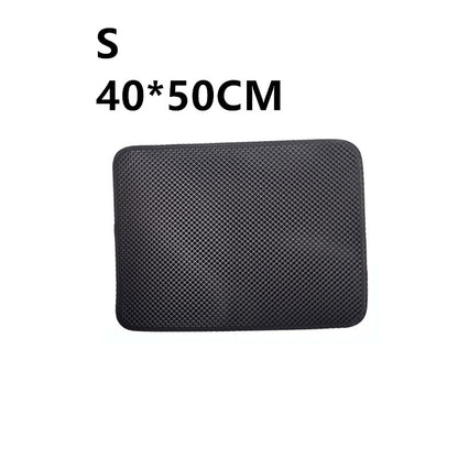 Double Layer Cat Litter Mat Trapping Pad for Clean Floors and Comfort