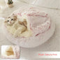 2 in 1 Dog and Cat Bed Round Plush Winter House Soft Warm Pet Bed
