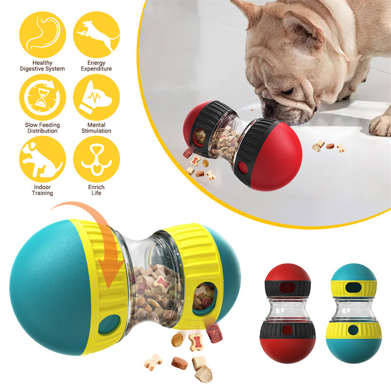 Food Dispensing Dog Toy Tumbler Puzzle Ball Interactive Slow Feeder