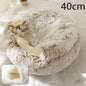 2 in 1 Dog and Cat Bed Round Plush Winter House Soft Warm Pet Bed