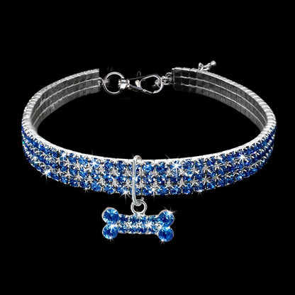 Bling Rhinestone Dog Collar Crystal Puppy Chihuahua Pet