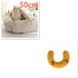 2 in 1 Dog and Cat Bed Round Plush Winter House Soft Warm Pet Bed