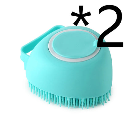 Silicone Dog Bath Massage Gloves Brush Pet Cat Bathroom