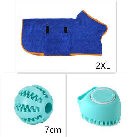 Silicone Dog Bath Massage Gloves Brush Pet Cat Bathroom