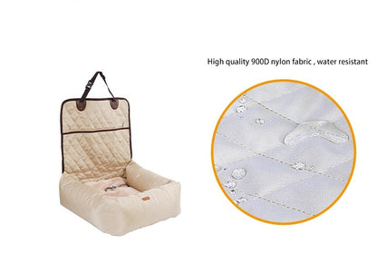 2 In 1 Pet Dog Carrier Folding Car Seat Pad Thickened